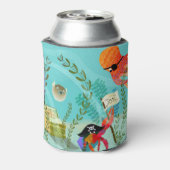 Cute Ocean Friends with Pirate Theme Can Cooler (Blikje Achterkant)