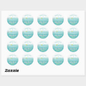 Cute Ocean Hearts Whimsical Baby shower Bedankt Ronde Sticker (Vel)
