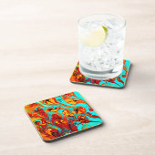 Cute Ocean Pattern Art. Nu kopen Bier Onderzetter (Rechterzijde)