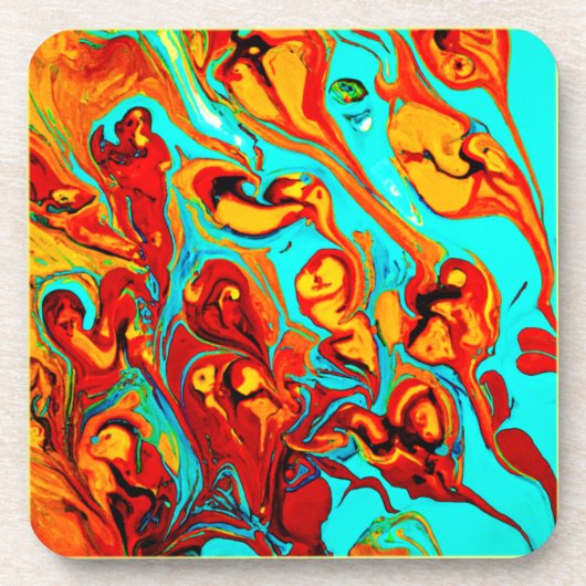 Cute Ocean Pattern Art. Nu kopen Bier Onderzetter (Voorkant)