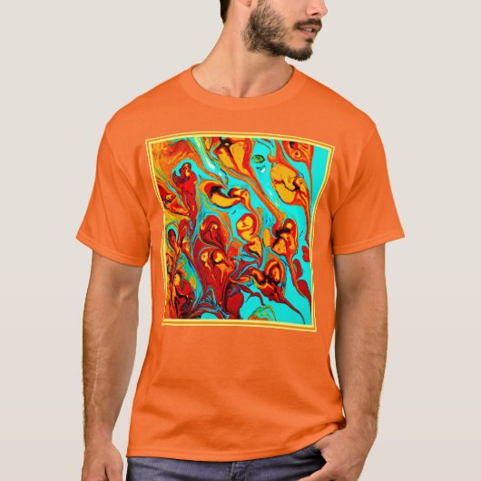 Cute Ocean Pattern Art T-shirt (Voorkant)