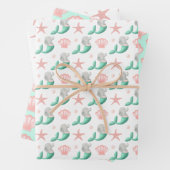 Cute Ocean Pattern Inpakpapier Vel (In situ)