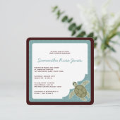 Cute Ocean Theme Baby shower Blue en Brown Kaart (Staand voorkant)