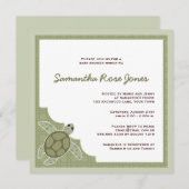 Cute Ocean Theme Baby shower - Green Kaart (Voorkant / Achterkant)