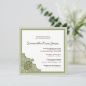 Cute Ocean Theme Baby shower - Green Kaart (Staand voorkant)