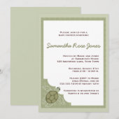 Cute Ocean Theme Baby shower - Green Kaart (Voorkant / Achterkant)