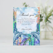 Cute Ocean Zee Animals Hartelijk dank Bedankkaart (Staand voorkant)