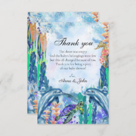 Cute Ocean Zee Animals Hartelijk dank Bedankkaart