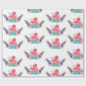 Cute Ocean Zee baby Octopus Colorful Cadeaupapier (Vlak)