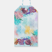 Cute Ocean Zee baby Octopus kleurrijke Gift Labels Cadeaulabel (Achterkant)