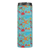 Cute Ocean Zee Life Fish Pattern - Gepersonaliseer Thermosbeker (Achterkant)