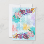 Cute Ocean Zee Octopus Colorful Baby Fawn Bedankkaart (Achterkant)