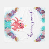 Cute Ocean Zee Octopus kleurrijke Nursery Baby Fleece Deken (Voorkant (Horizontaal))