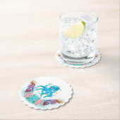 Cute Ocean Zee Octopus met kleurrijke zeeschelpen  Kartonnen Onderzetters (Insitu)