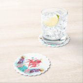 Cute Ocean Zee Octopus met kleurrijke zeeschelpen Kartonnen Onderzetters (Insitu)