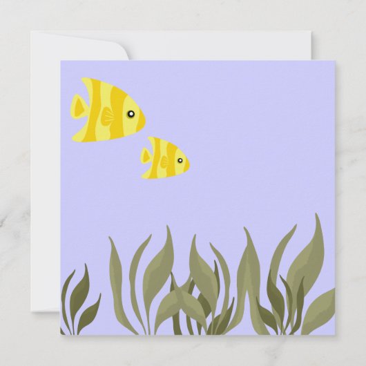 Cute Ocean Zee Turtle Birthday Party Invite Kaart (Achterkant)