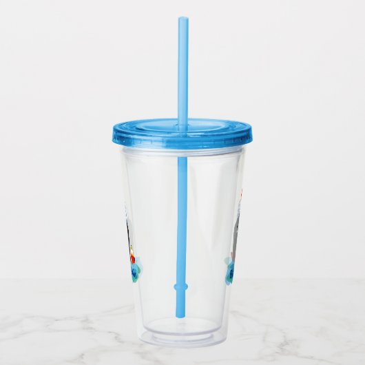 Cute oceanische lijnboot tug cartoon illustratie acryl drinkbeker (Rechts)