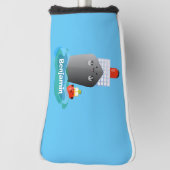 Cute oceanische lijnboot tug cartoon illustratie golfheadcover (Draai 90)