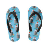 Cute oceanische lijnboot tug cartoon illustratie kinder teenslippers (Voetbed)