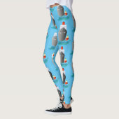 Cute oceanische lijnboot tug cartoon illustratie leggings (Links)