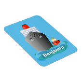 Cute oceanische lijnboot tug cartoon illustratie magneet (Rechterzijde)