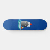 Cute oceanische lijnboot tug cartoon illustratie persoonlijk skateboard (Horizontaal)