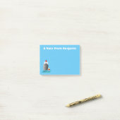 Cute oceanische lijnboot tug cartoon illustratie post-it® notes (Op bureau)