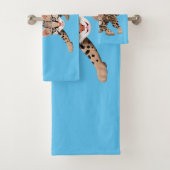 Cute ocelot cartoon illustratie bad handdoek (Insitu)