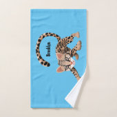 Cute ocelot cartoon illustratie bad handdoek (Handdoek)