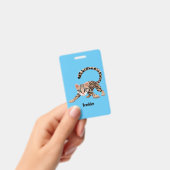 Cute ocelot cartoon illustratie badge (Handheld)