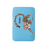 Cute ocelot cartoon illustratie badmat (Voorkant Verticaal)