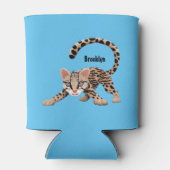 Cute ocelot cartoon illustratie blikjeskoeler (Achterkant)