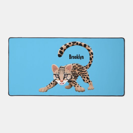 Cute ocelot cartoon illustratie bureaumat (Voorkant)
