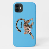 Cute ocelot cartoon illustratie Case-Mate iPhone case (Achterkant)