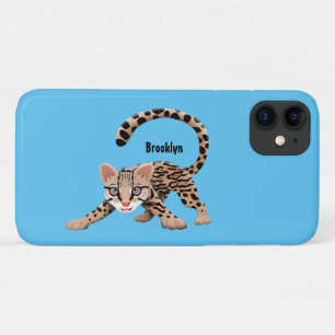 Cute ocelot cartoon illustratie Case-Mate iPhone case