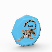 Cute ocelot cartoon illustratie fotoblokken (Links)
