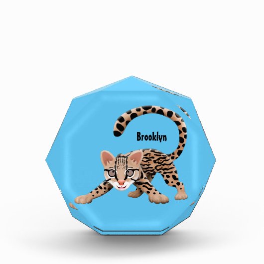 Cute ocelot cartoon illustratie fotoblokken (Voorkant)