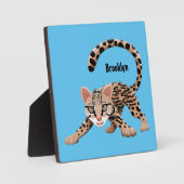 Cute ocelot cartoon illustratie fotoplaat (Voorkant)