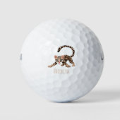Cute ocelot cartoon illustratie golfballen (Voorkant)