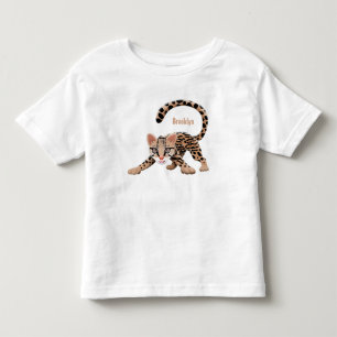 Cute ocelot cartoon illustratie kinder shirts