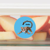 Cute ocelot cartoon illustratie labels (Aangebracht)