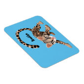Cute ocelot cartoon illustratie magneet (Rechterzijde)