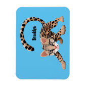 Cute ocelot cartoon illustratie magneet (Verticaal)