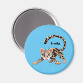 Cute ocelot cartoon illustratie magneet (Voorkant / Achterkant)