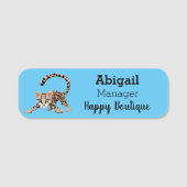 Cute ocelot cartoon illustratie naamplaatje (Voorkant)