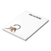 Cute ocelot cartoon illustratie notitieblok (Linkerzijde)