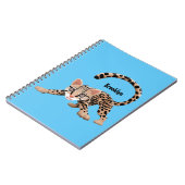 Cute ocelot cartoon illustratie notitieboek (Linkerzijde)