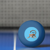 Cute ocelot cartoon illustratie pingpongbal (Net)