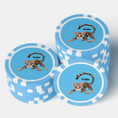 Cute ocelot cartoon illustratie poker chips (Opstapeling)