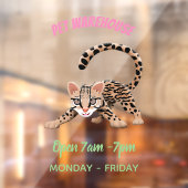 Cute ocelot cartoon illustratie raamsticker (Vel 2)